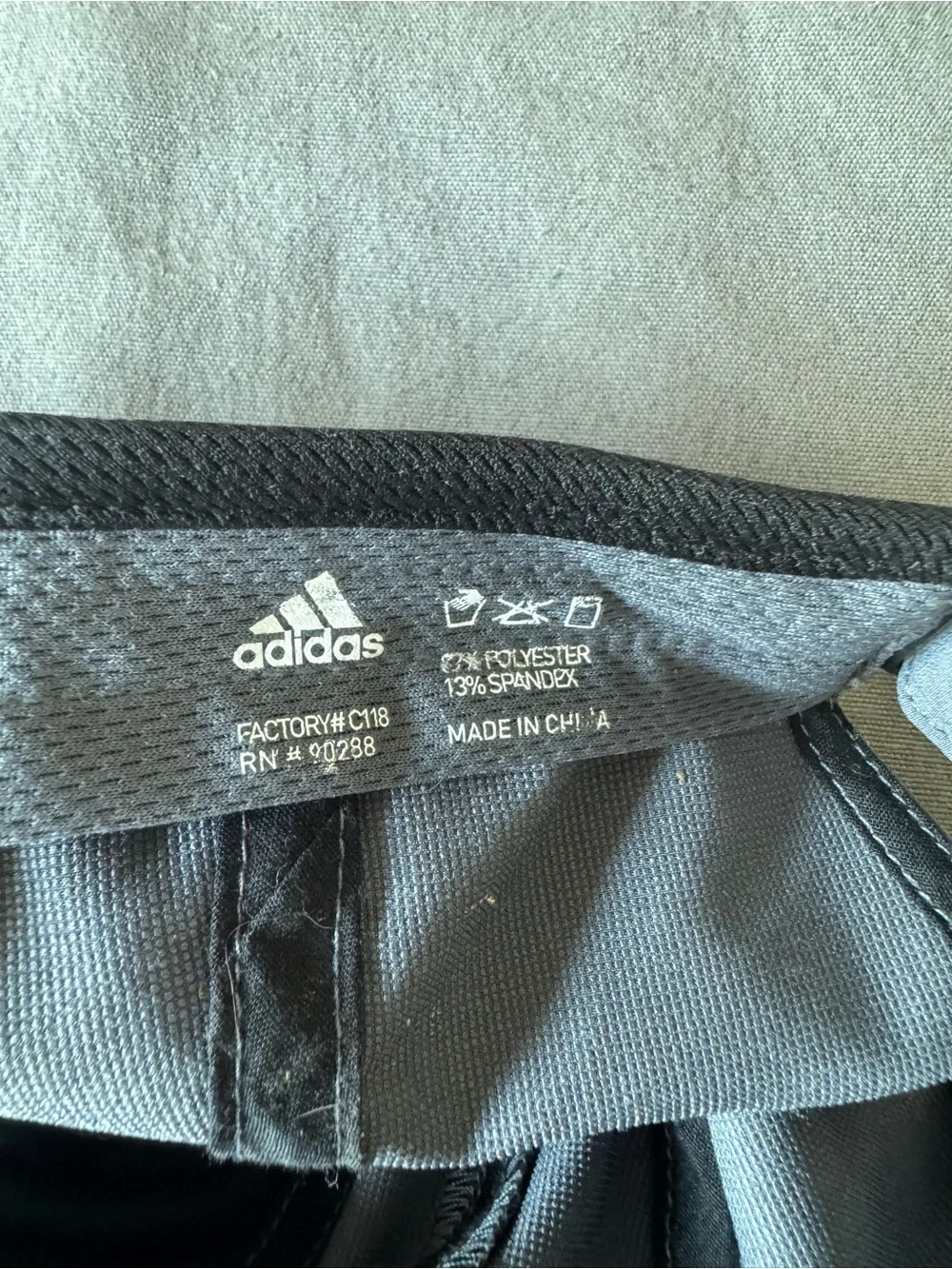 adidas Light Gray Baseball Cap with Black Trim